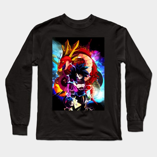 Neon Kakarrot Long Sleeve T-Shirt by hustlart